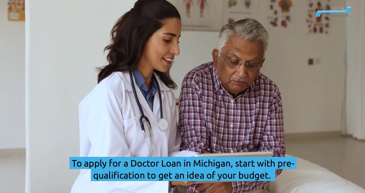 Doctor filling out a mortgage pre-approval application