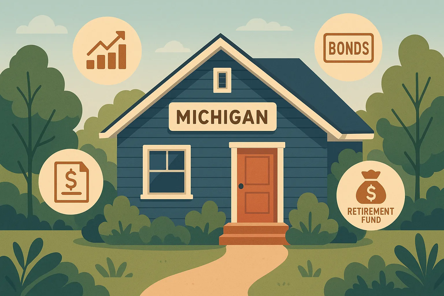 Retiree using investment and retirement assets to qualify for a Michigan asset depletion mortgage