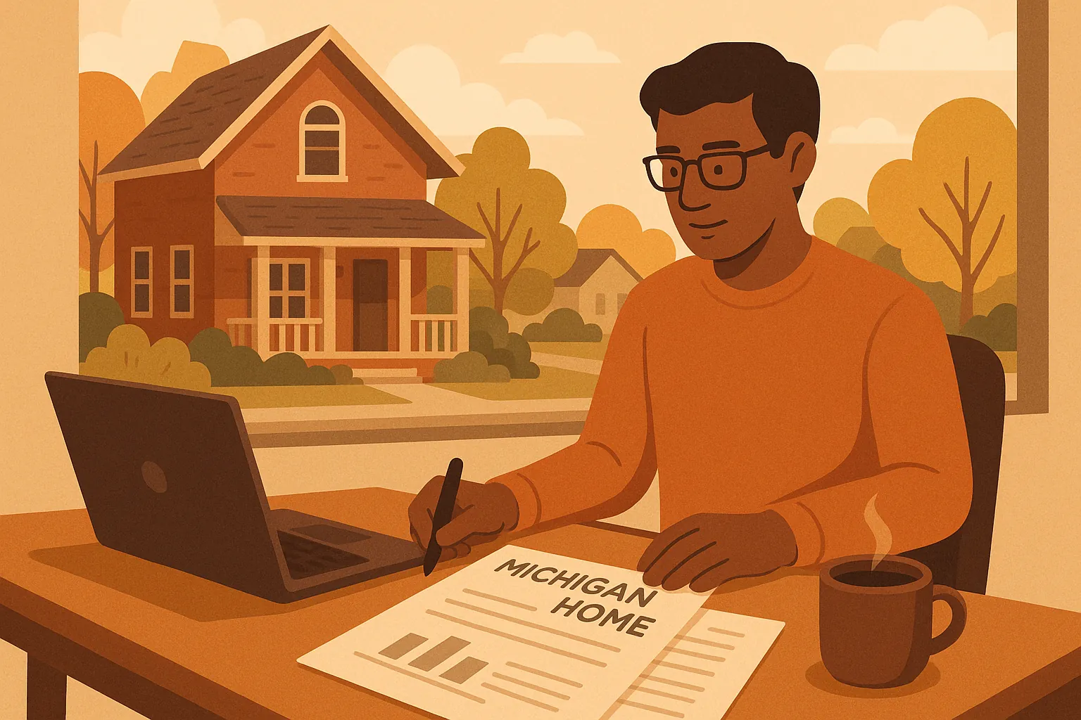 Self-employed business owner using bank statements to qualify for a Michigan mortgage