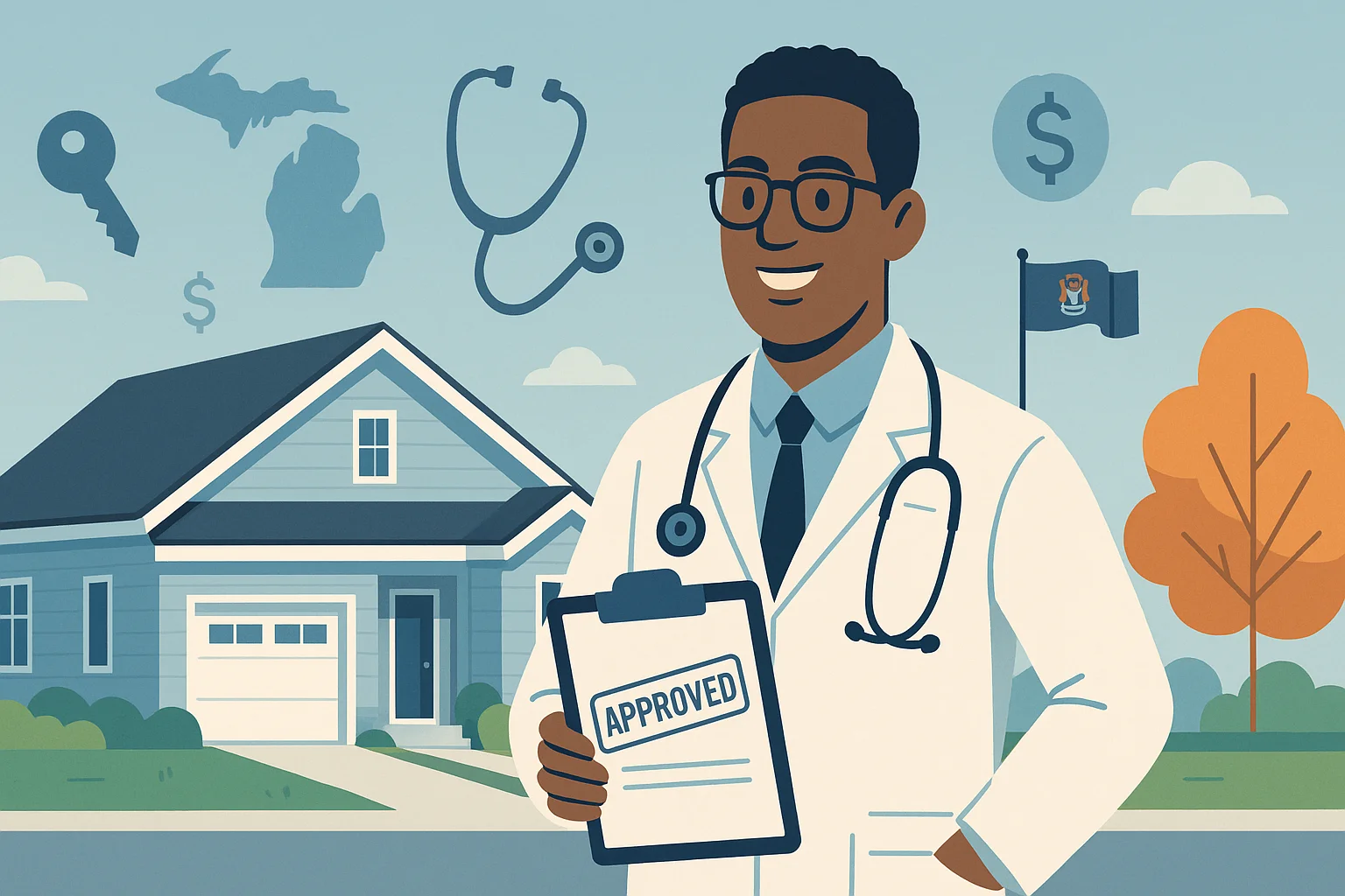 Michigan doctor loan approval for a physician buying a home
