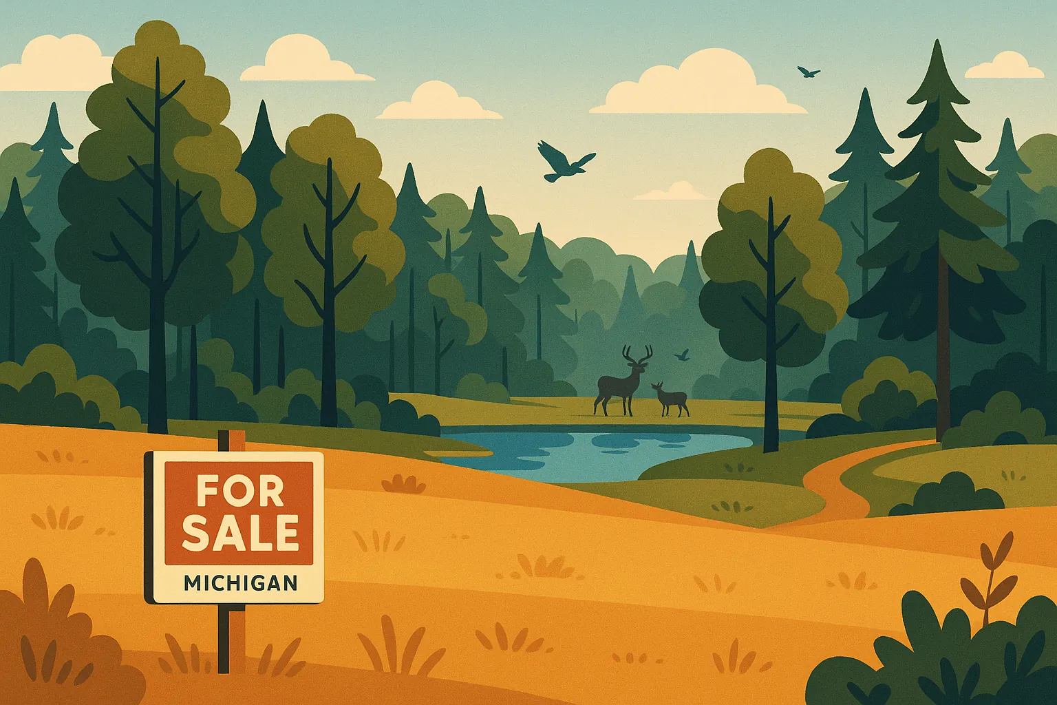 Michigan land loan financing for vacant land, hunting land, and large acreage