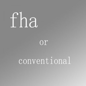 Silver image depicting the option between a fha loan or a conventional loan.