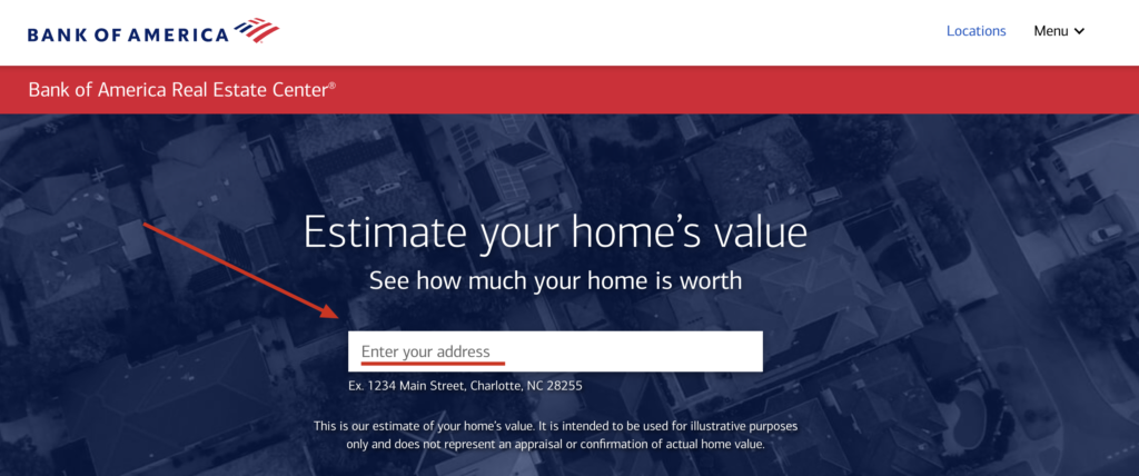 bank of america home value estimator tool