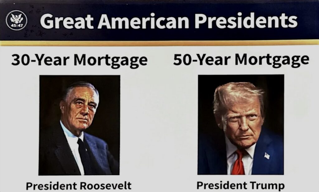 President Trump considering a 50 year mortgage.