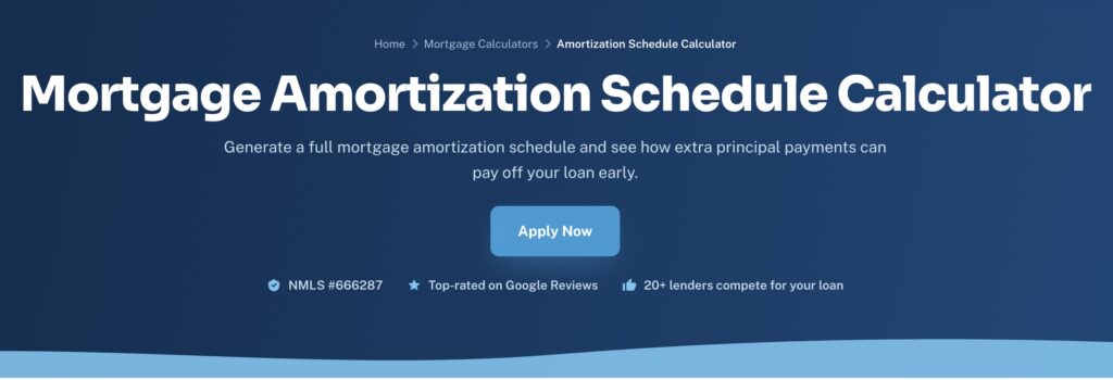 mortgage amortization schedule